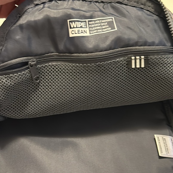 Adidas three stripe life backpack grey with pink trim EUC like new adjustable - Picture 7 of 9